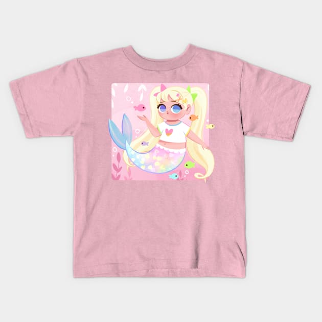 Pastel Mermaid Kids T-Shirt by Lobomaravilha